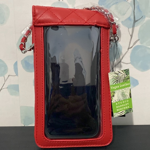 Badgley Mischka Crossbody Phone Case with Diamond Quilting and Studs - Picture 5 of 5